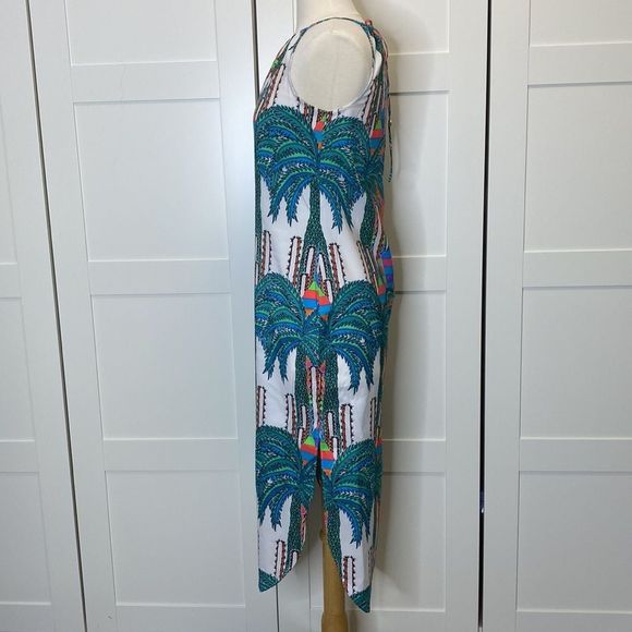 Mara Hoffman M Mirage Palm Halter Tie Maxi Midi Dress - Picture 4 of 6